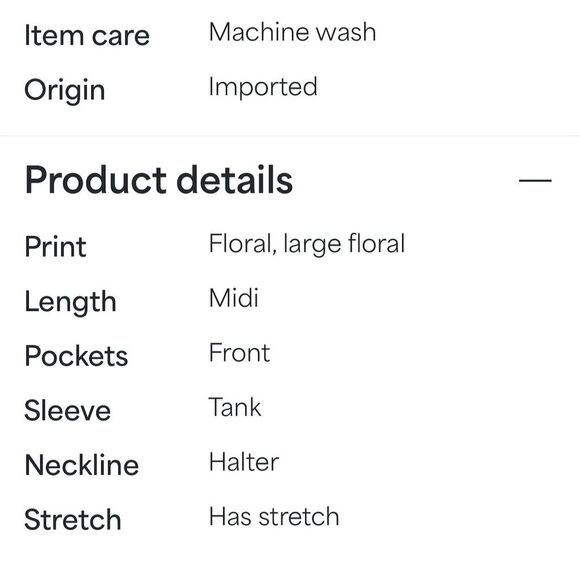 Market & Spruce Women's Petite Halter Neck Midi Dress M Multicolor - Picture 2 of 10